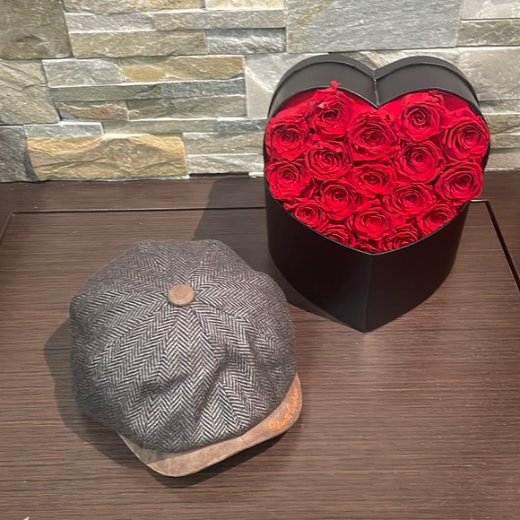 Robert Graham Other - Robert Graham Wool Herringbone 8/4 Newsboy Cap Apple Jack Hat Suede Peaky Gatsby